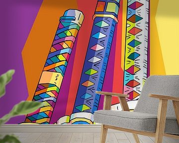 Katana Wpap Pop Art van Noval Purnama