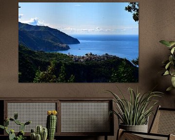 Vue de Corniglia, Cinque Terre, Ligurie, Italie sur Studio LE-gals