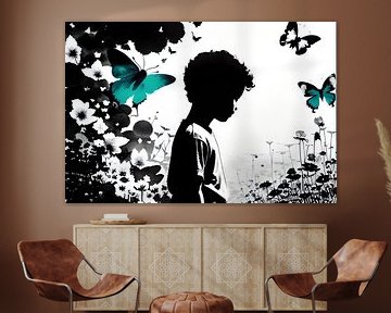Le garçon et les papillons sur ButterflyPix