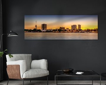 Rotterdam skyline with Euromast in sunset mood | panorama by Melanie Viola