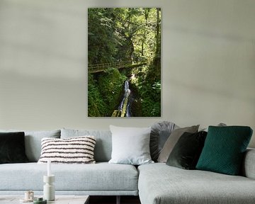 Wandeling door de Lotenbachklamm kloof langs ruige rotsen van Dieter Stahl