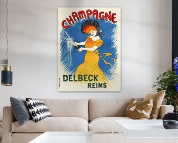 Vintage affiche - Champagne Delbeck Reims