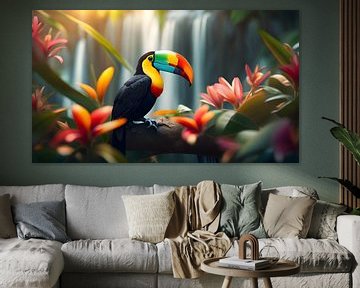 Toucan in the Tropical Rainforest Tropical by Creavasis