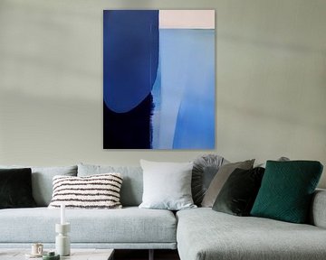 Moderne abstrakte "Indigo" von Carla Van Iersel