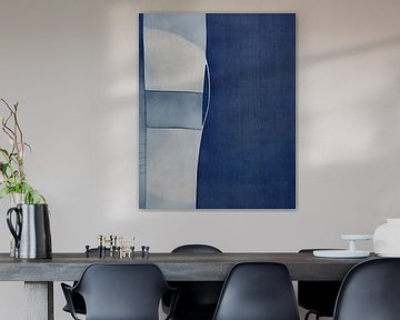 Modern abstract "Indigo" by Carla Van Iersel