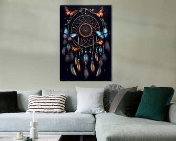 Butterfly Dreamcatcher Indian Power Animal Totem Animal by Creavasis