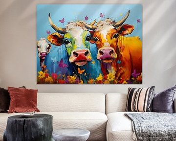 vrolijke koeien van PixelPrestige