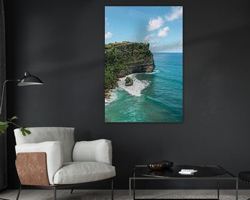 Turquoise Blue Ocean at the Uluwatu Tempe by Troy Wegman