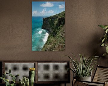 Turquoise Blue Ocean at the Uluwatu Tempe by Troy Wegman