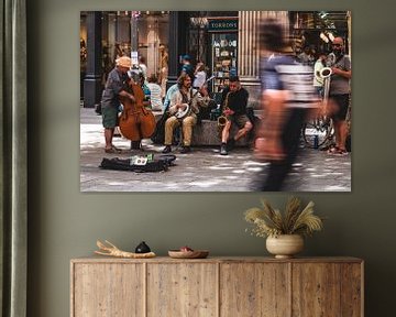 Street musicians in Barcelona by Kwis Design