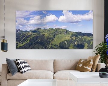 Panorama vom Himmelschrofen, 1790m, zum Fellhorn, 2038m und Söllereck, 1706m, Allgäuer Alpen von Walter G. Allgöwer