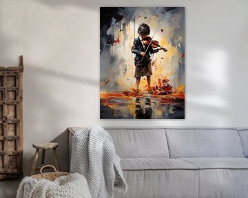 Banksy meets Pollock art van PixelPrestige