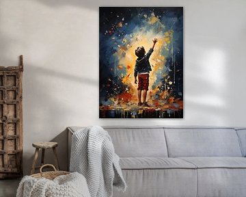 Banksy meets Pollock art van PixelPrestige