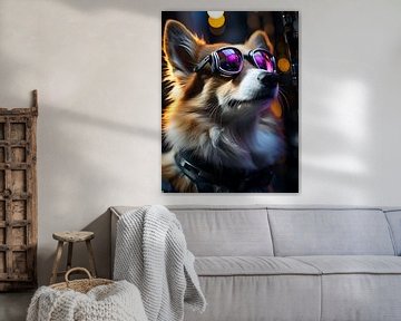Hund mit Brille von PixelPrestige