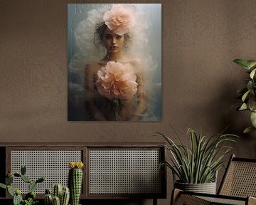 Modern portret "Soft and tender in pastel" van Carla Van Iersel