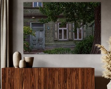 Wooden facade in Latvia