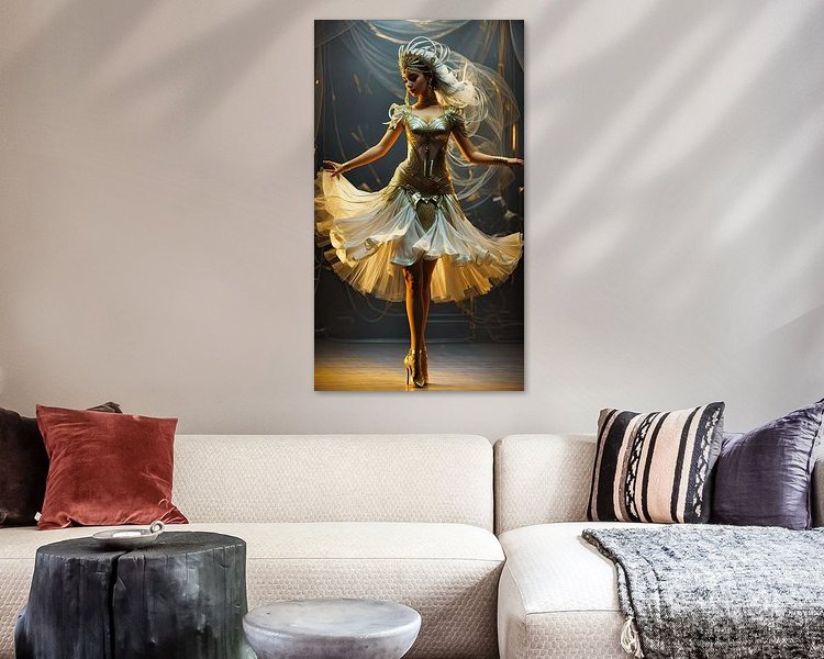 Voorbeeld van het werk in een kamer