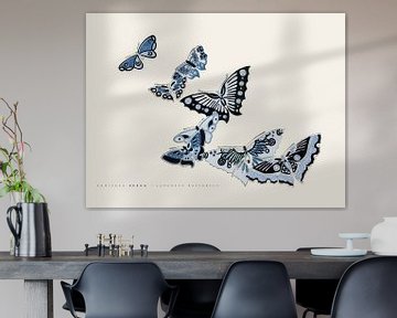 Kamisaka Sekka - Japanse vlinder 02