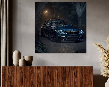 BMW 3 in het donker van Majestic Art