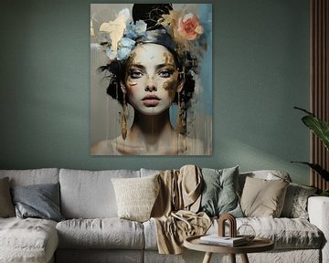 Portrait moderne aux couleurs pastel sur Studio Allee
