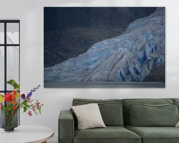 The blue ice of the Mendenhall Glacier by Frank's Awesome Travels
