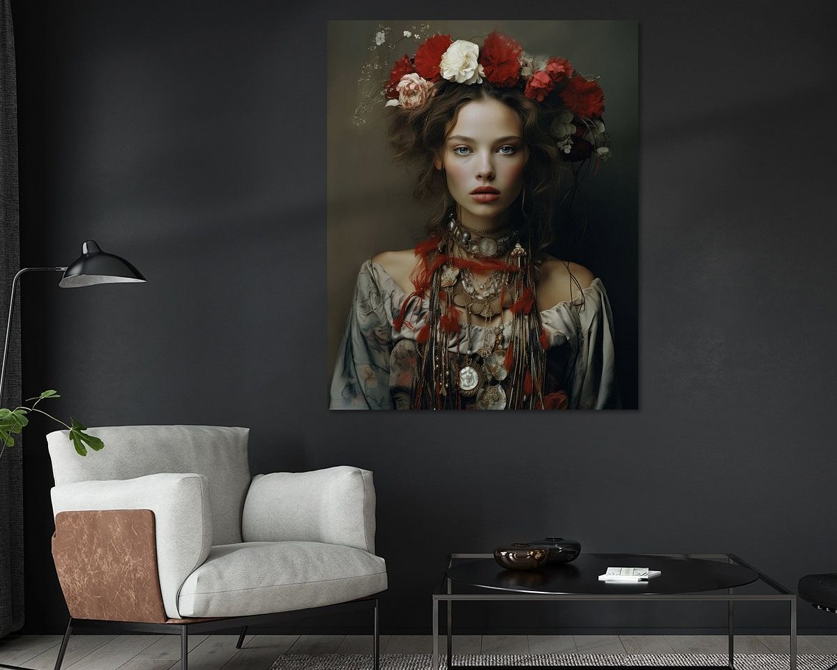 Voorbeeld van het werk in een kamer