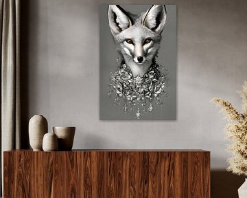 Portret van een vos van Nicolette Vermeulen
