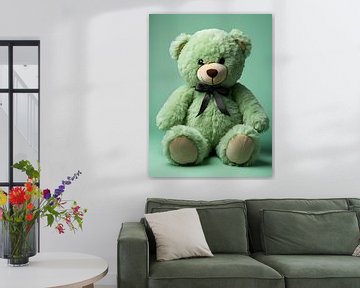 Groene Teddybeer van PixelPrestige