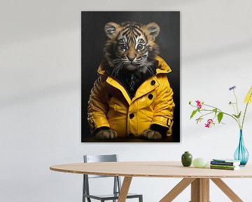 Tiger mit Mackintosh von PixelPrestige
