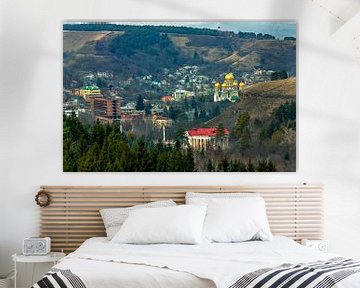 View of the resort city of Kislovodsk. by Mikhail Pogosov
