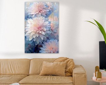 Grandes fleurs pastel sur But First Framing