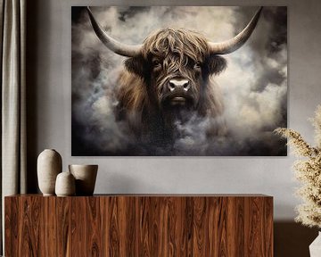 Kyloe Bull, Schotse Hooglander, Koe, Stier, Highlander van Dunto Venaar