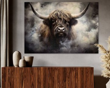 Kyloe Bull, Scottish Highlander, Cow, Bull, Highlander by Dunto Venaar