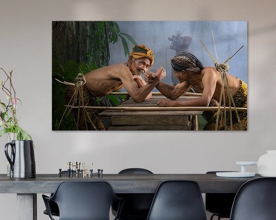 Voorbeeld van het werk in een kamer