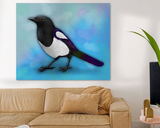 Voorbeeld van het werk in een kamer