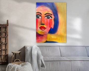 Intuïtief portret La Femme Bleue van Danielle Ducheine