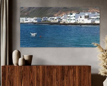 Panorama von Arrieta, Lanzarote, Kanarische Inseln, Spanien, Europa by Walter G. Allgöwer