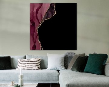 Bourgogne &amp ; Texture Agate Or 09 sur Aloke Design