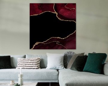 Bourgogne &amp ; Texture Agate Or 04 sur Aloke Design