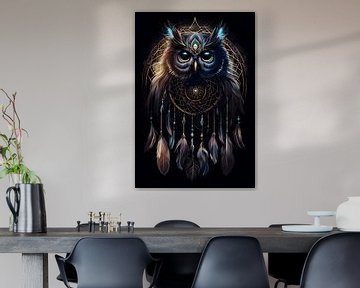 Dreamcatcher Owl Indian Power Animal Spiritual by Creavasis