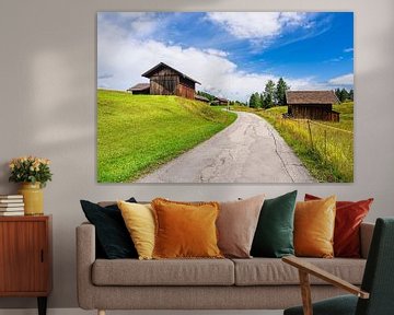 Landschap in de bergweiden tussen Mittenwald en Krün van Rico Ködder