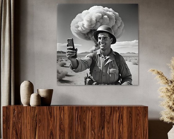 Voorbeeld van het werk in een kamer