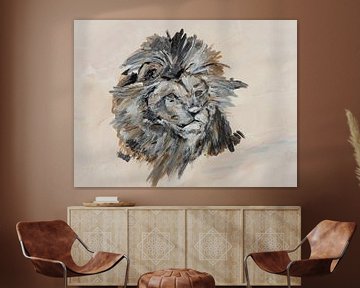 Wildes Leben Löwen Gemälde Safari Südafrika von Susanna Schorr