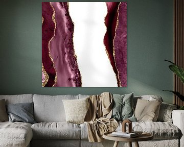 Bourgogne &amp ; Texture Agate Or 20 sur Aloke Design