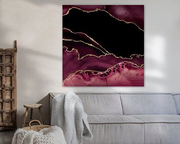 Bourgogne &amp ; Texture Agate Or 14 sur Aloke Design