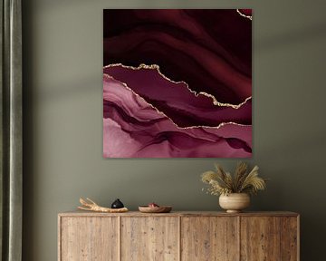 Bourgogne &amp ; Texture Agate Or 12 sur Aloke Design