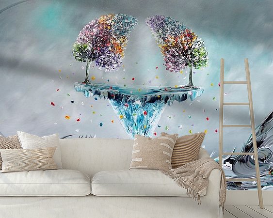 Voorbeeld van het werk in een kamer