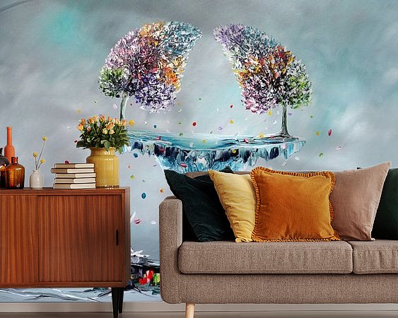 Voorbeeld van het werk in een kamer