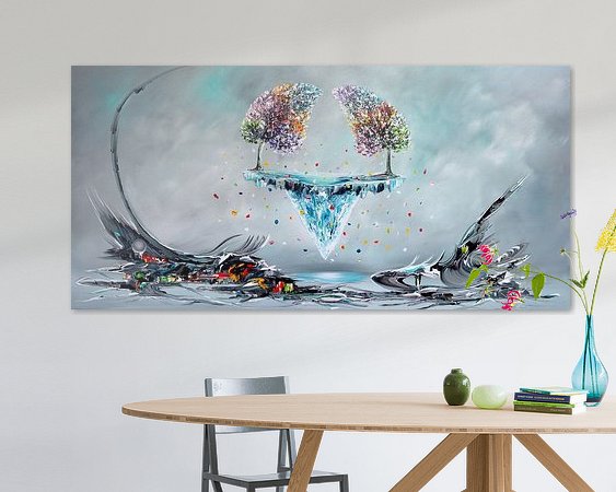 Voorbeeld van het werk in een kamer