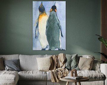 Emperor penguins by Retrotimes